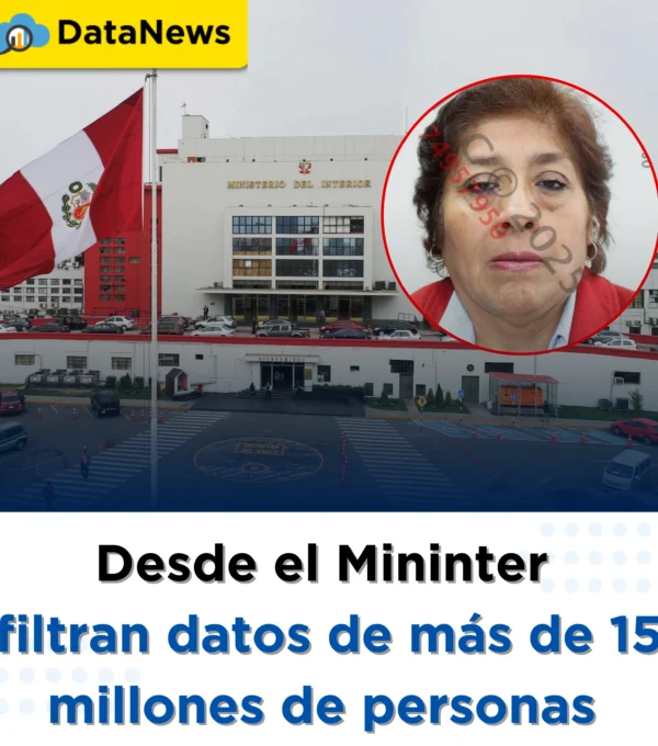 Filtran datos de más de 15 millones de peruanos desde el Mininter