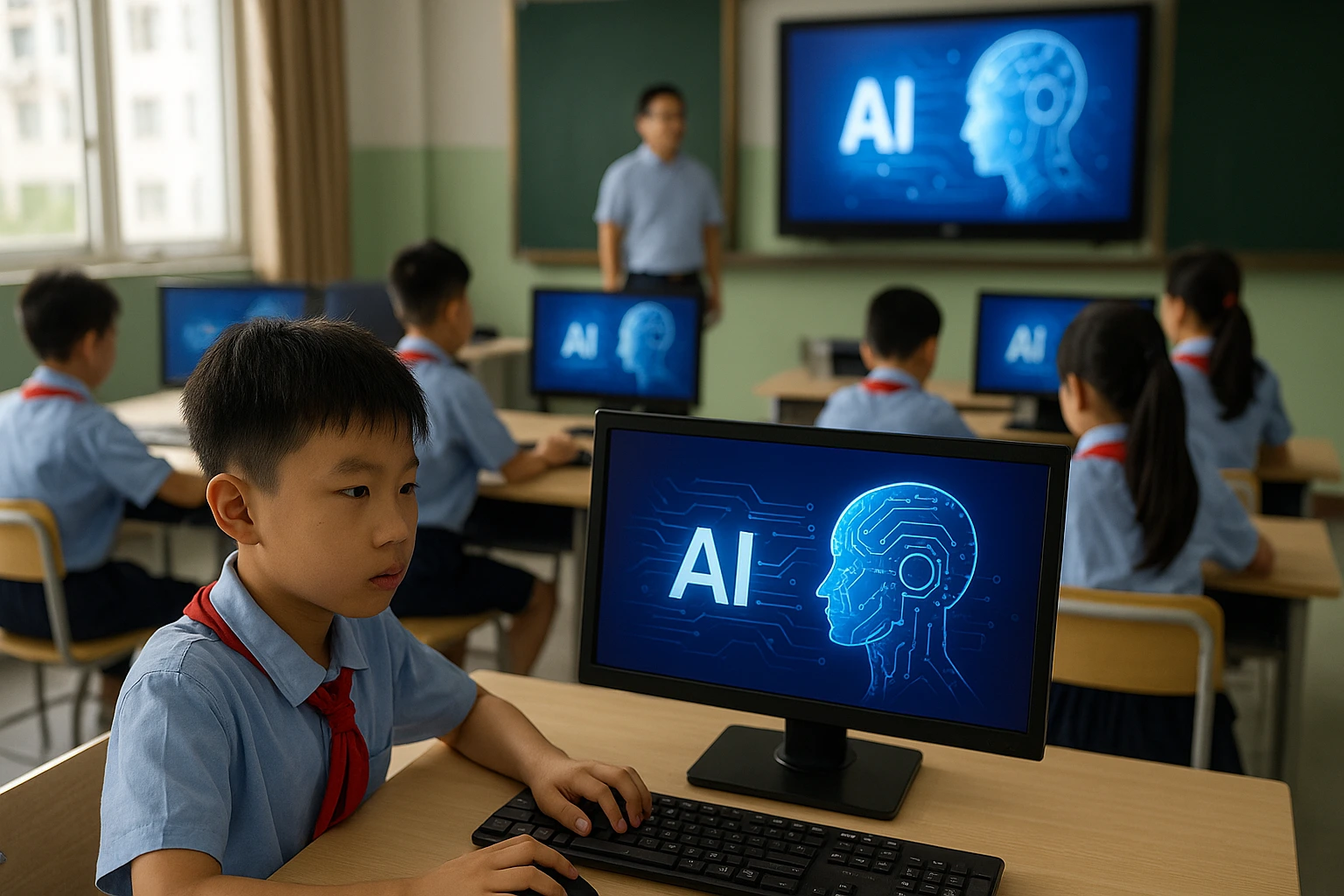China implementa enseñanza obligatoria de IA en escuelas