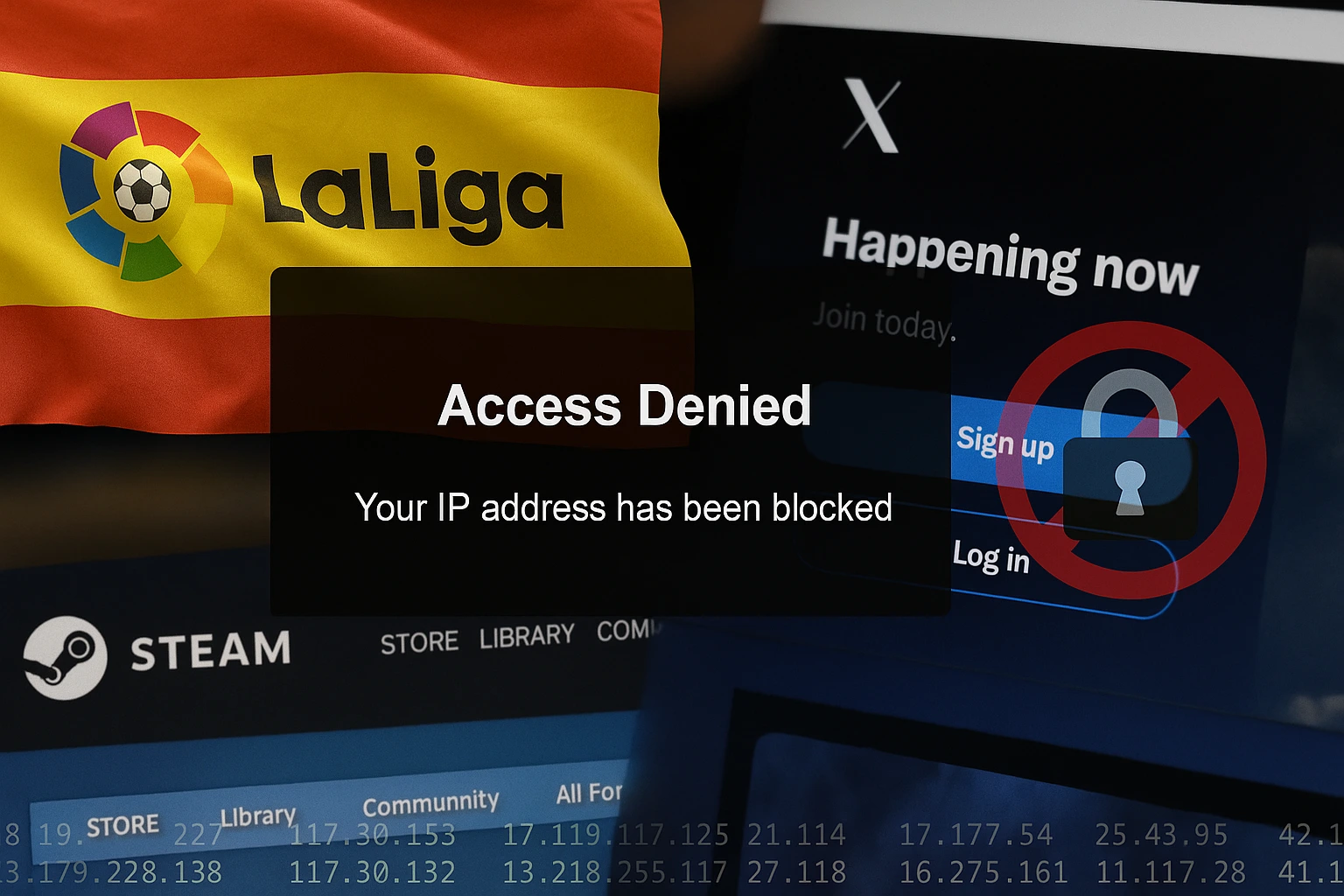 Bloqueos a Steam y X