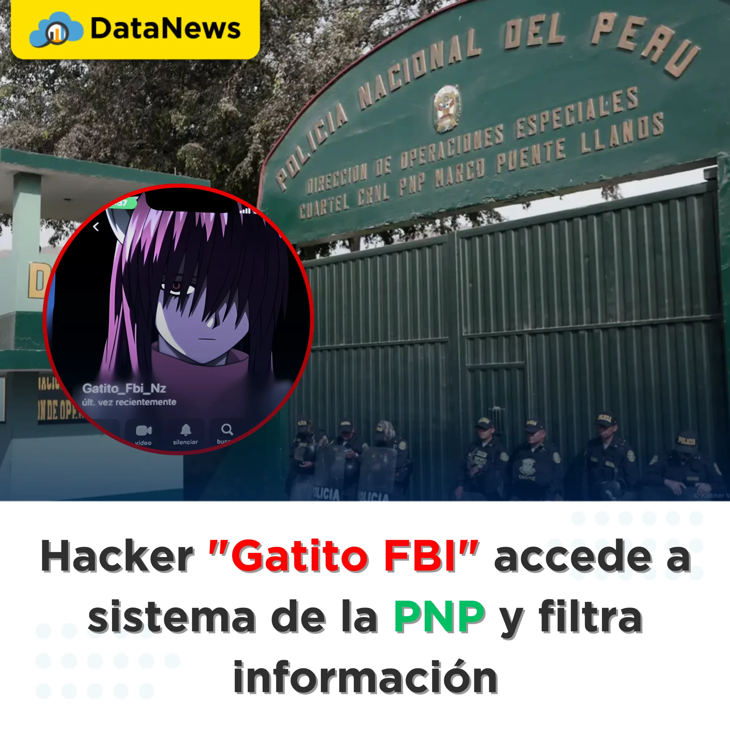 Hacker «Gatito FBI» accede a sistema de la PNP y filtra información